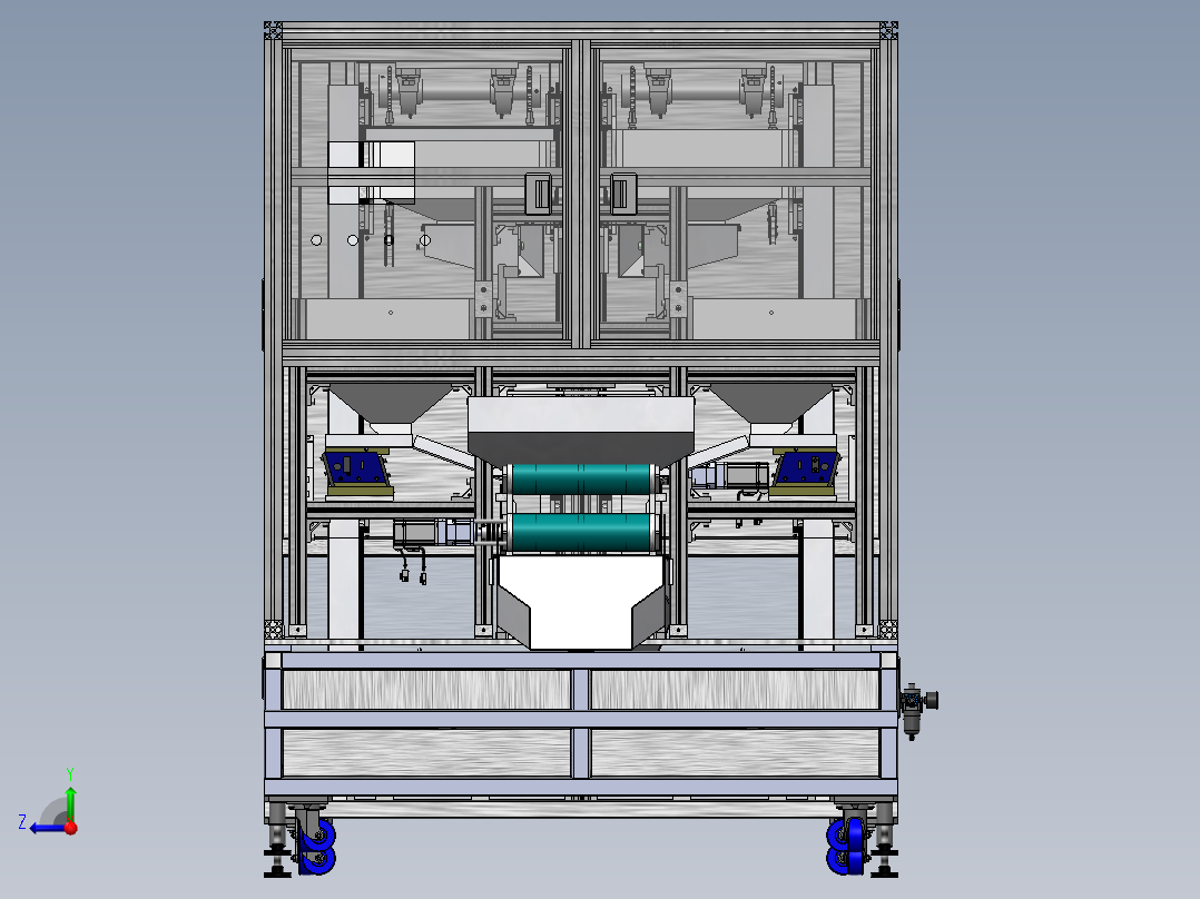 自动混料设备（sw17可编辑+工程图+bom）右视图