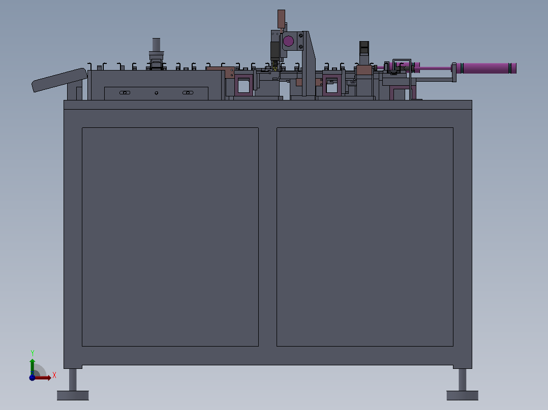 马达轴头组装机sw20可编辑前视图