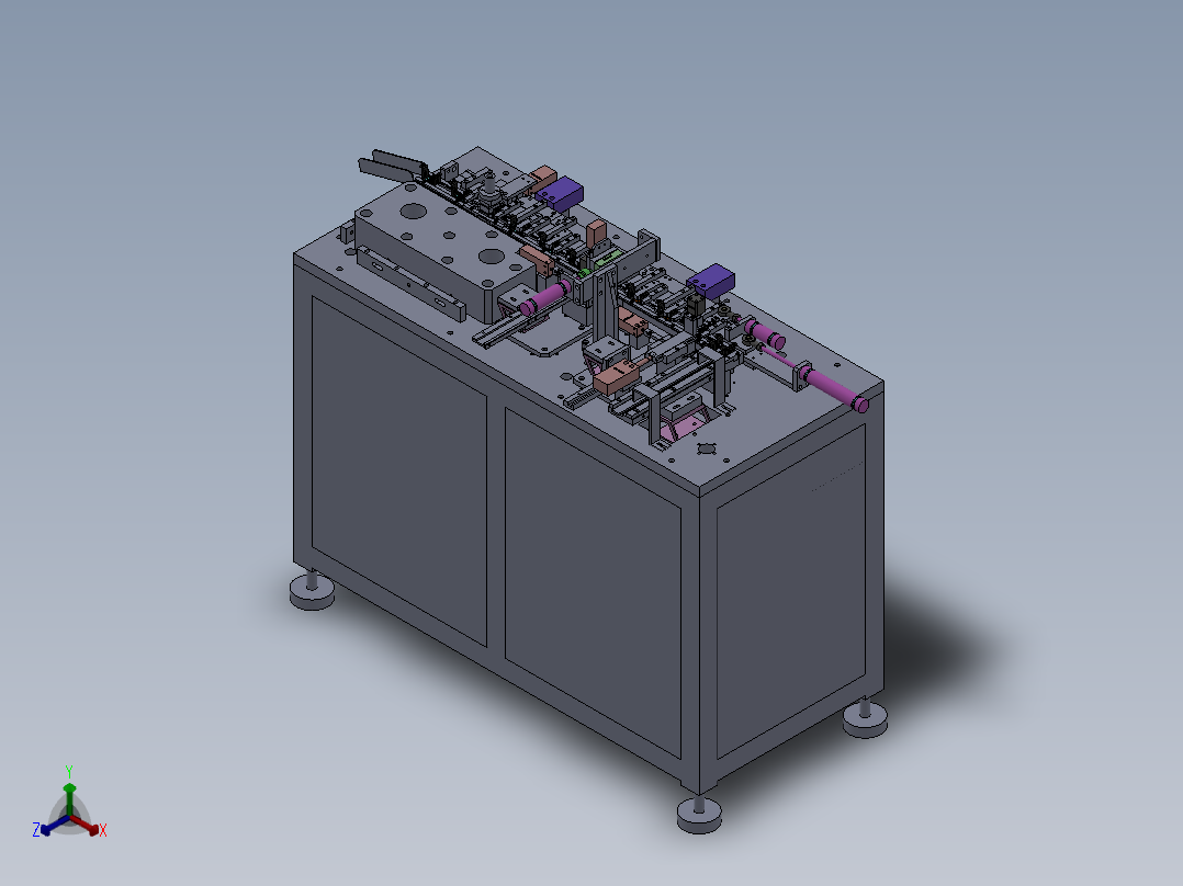 马达轴头组装机sw20可编辑正等轴测图