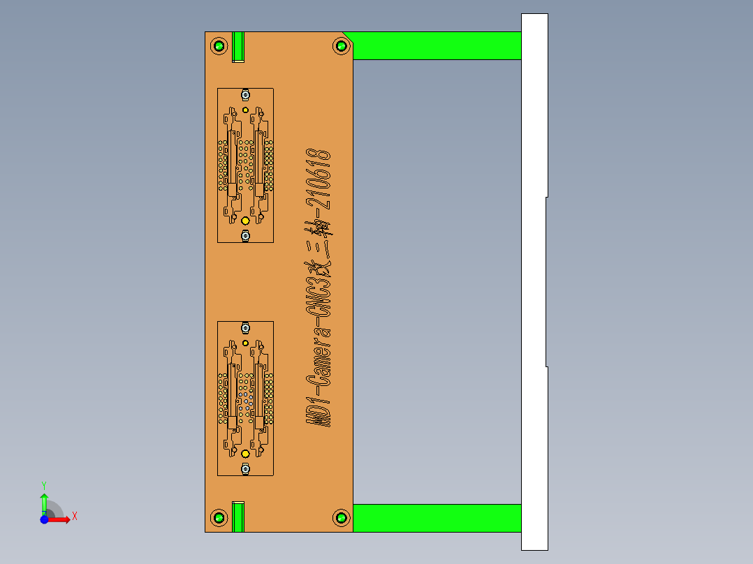 MD1-Camera小件CNC工装夹具三维模型-CNC3改三轴-210702前视图
