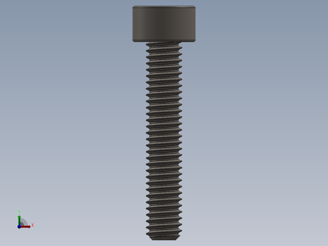 Screw_DIN_912_M4x22F_A2.SLDPRT公制内六角螺钉前视图