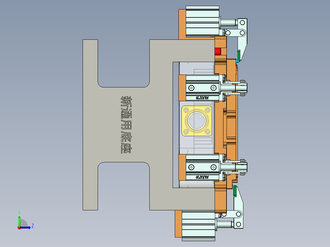 B9450-A-笔记本CNC工装夹具三维模型CNC2铣外观面-210225左视图