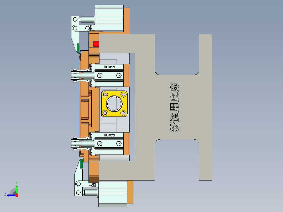 B9450-A-笔记本CNC工装夹具三维模型CNC2铣外观面-210225右视图