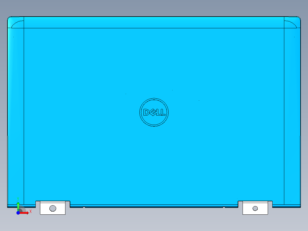 笔记本屏幕外壳铣外形UG编程程序模型前视图