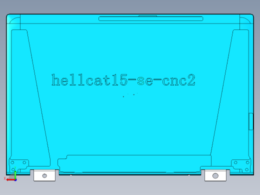 笔记本屏幕外壳铣外形UG编程程序模型后视缩略图