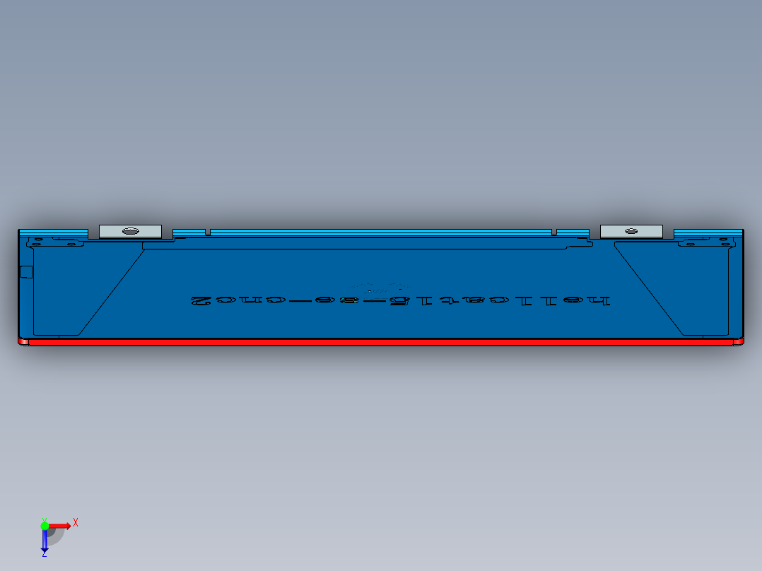 笔记本屏幕外壳铣外形UG编程程序模型俯视图