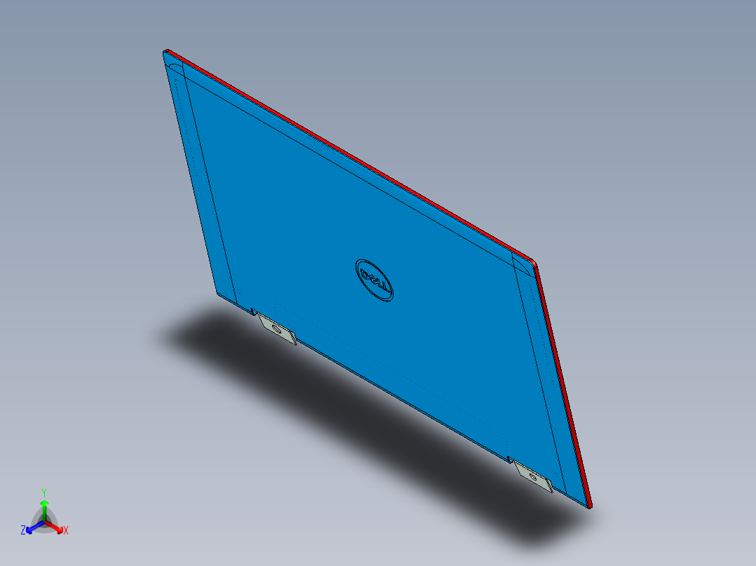 笔记本屏幕外壳铣外形UG编程程序模型正等轴测图