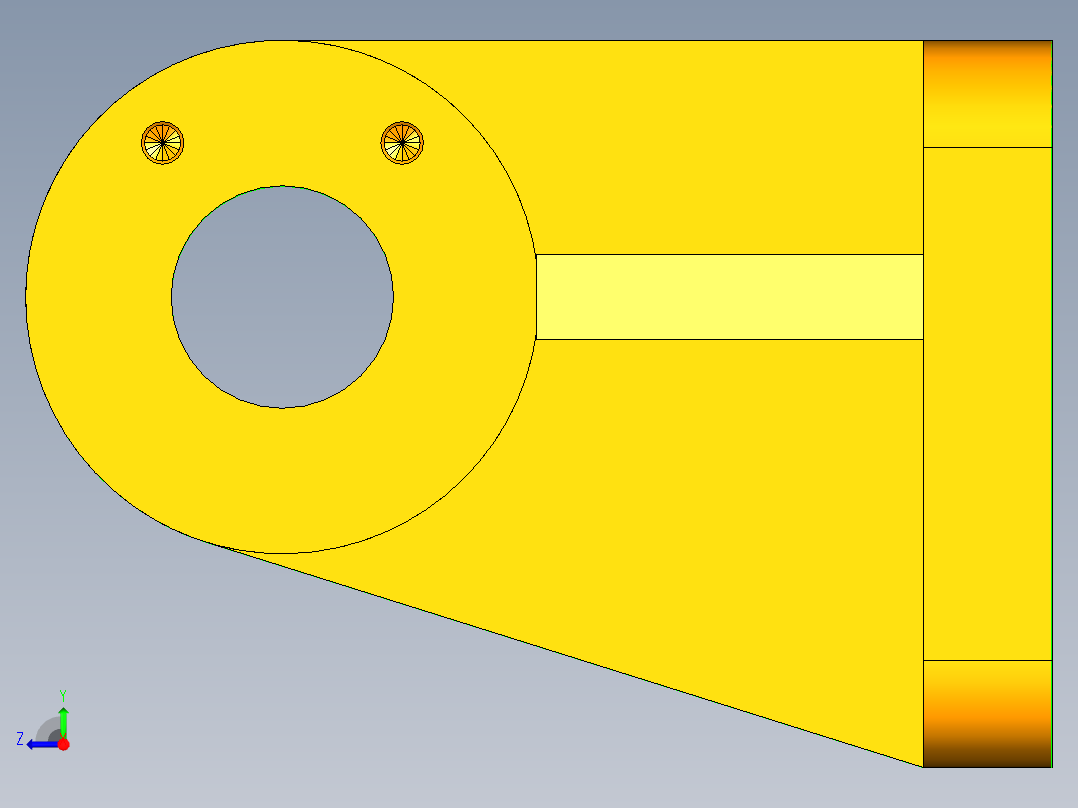 UG定滑轮设计右视图