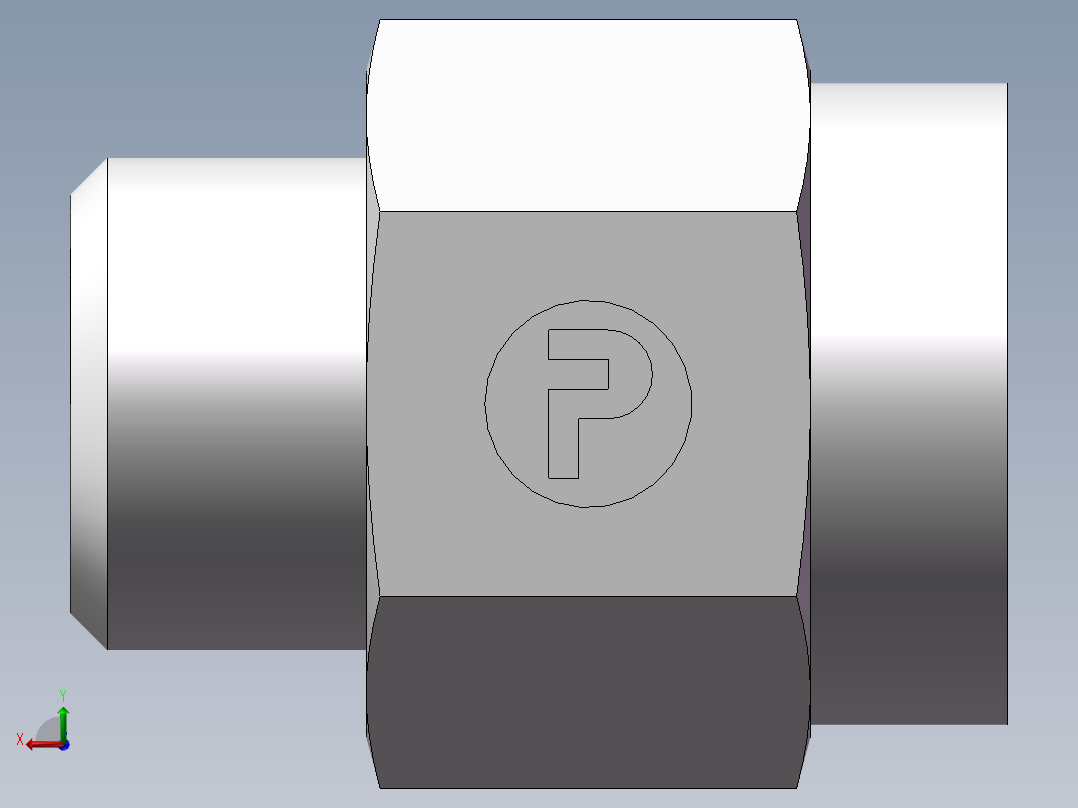 压力表接头-英制螺纹、5DB-20-08GDK后视图