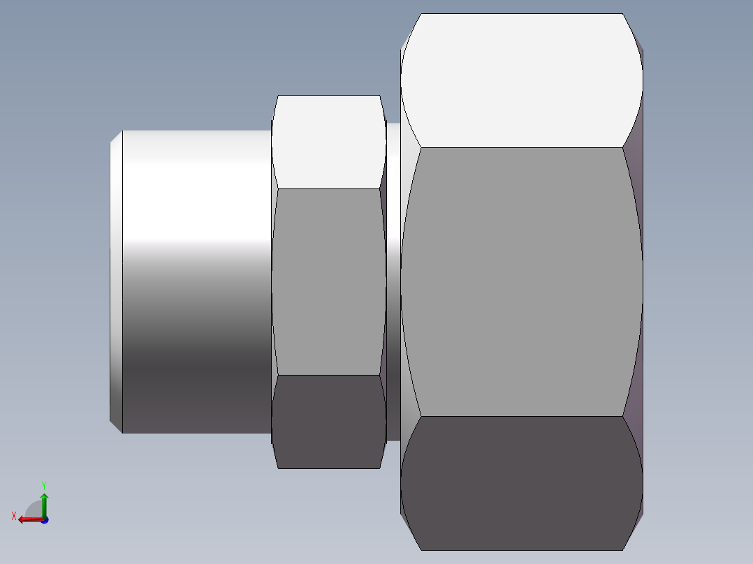 直通变径接头、2D-30-36后视图