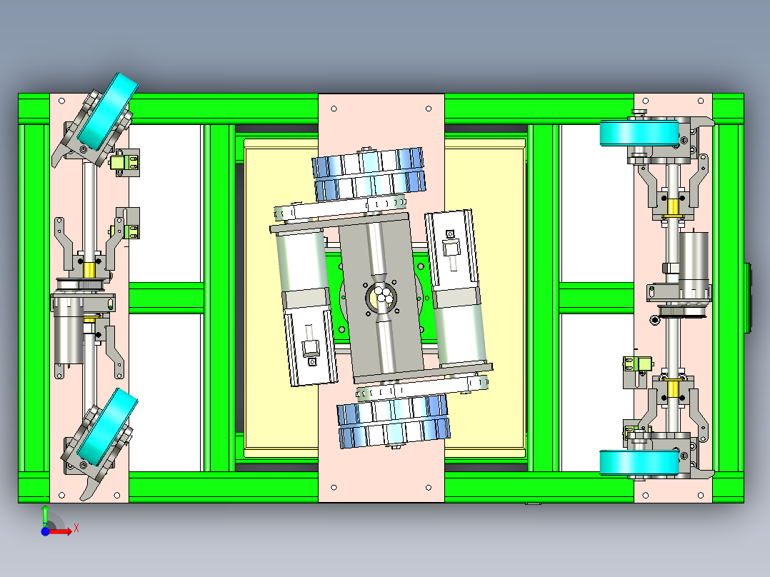 智能工厂AGV运输小车设计前视图