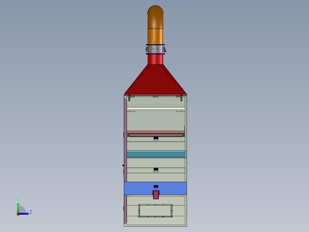 新型垃圾焚烧环保处理装置左视图