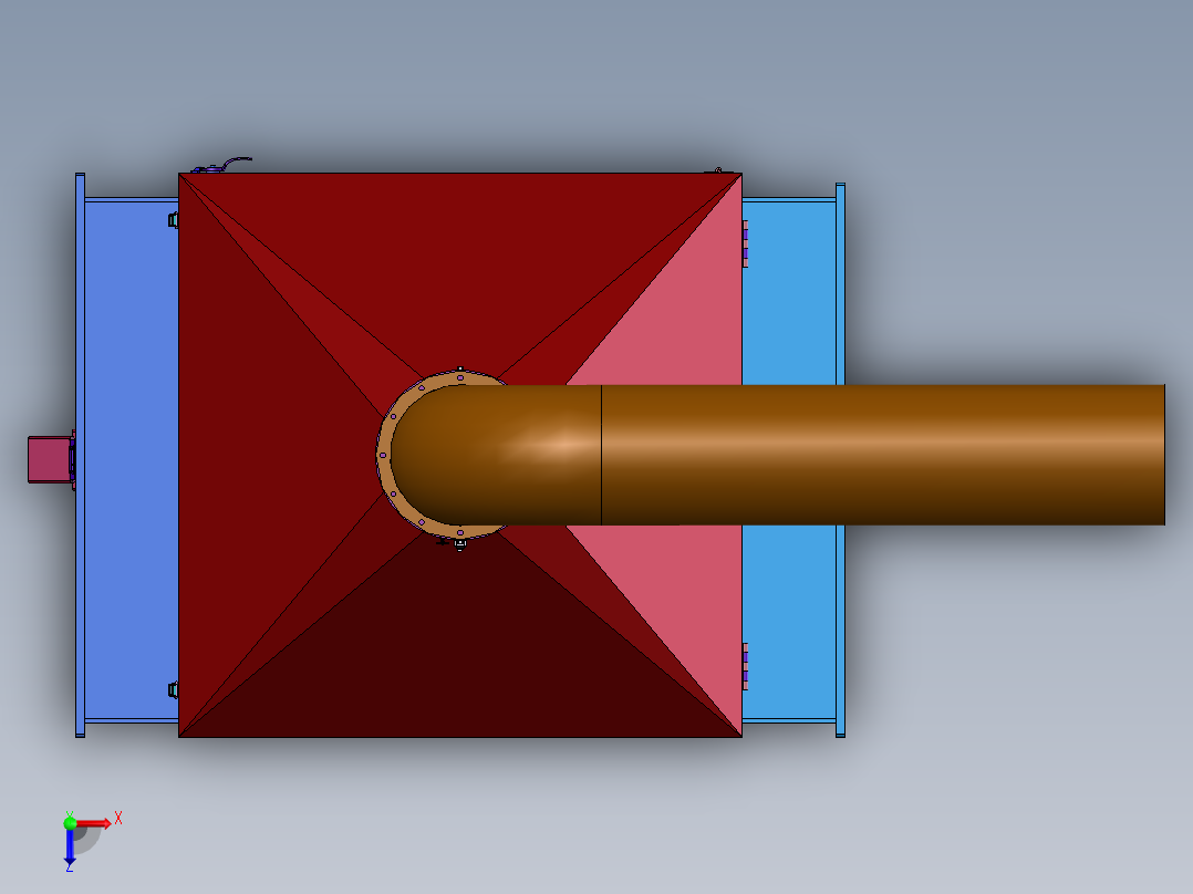 新型垃圾焚烧环保处理装置俯视图