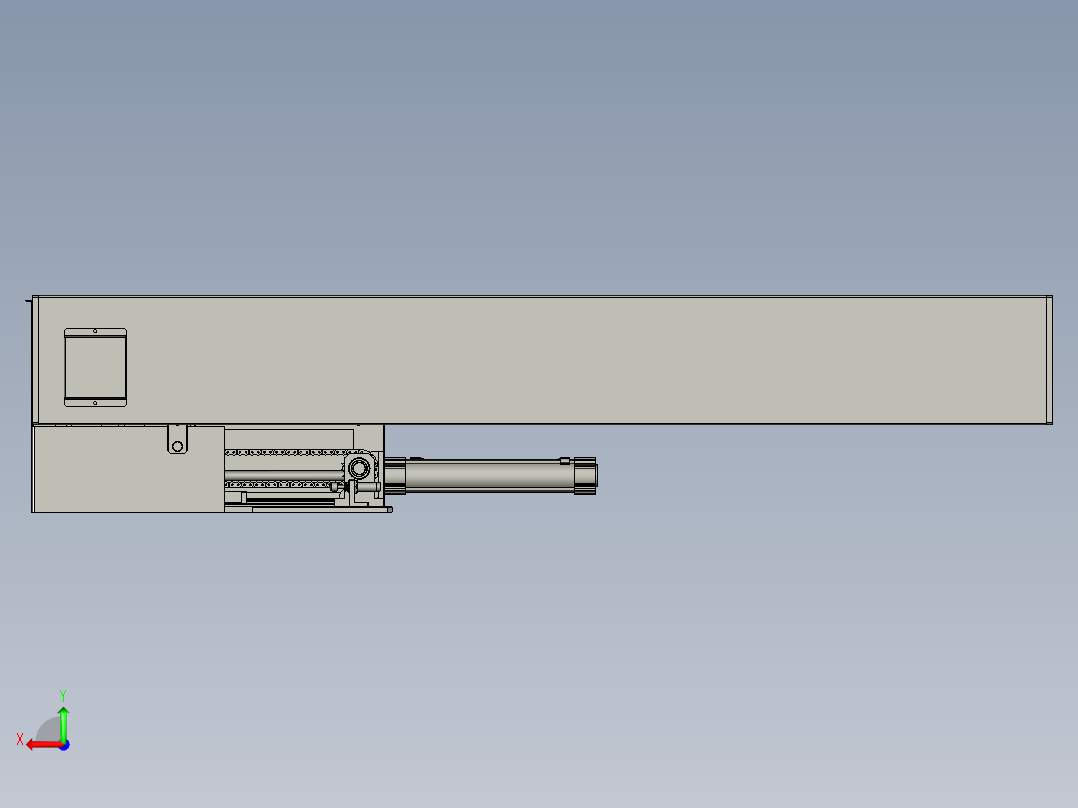 气动卷帘门后视图