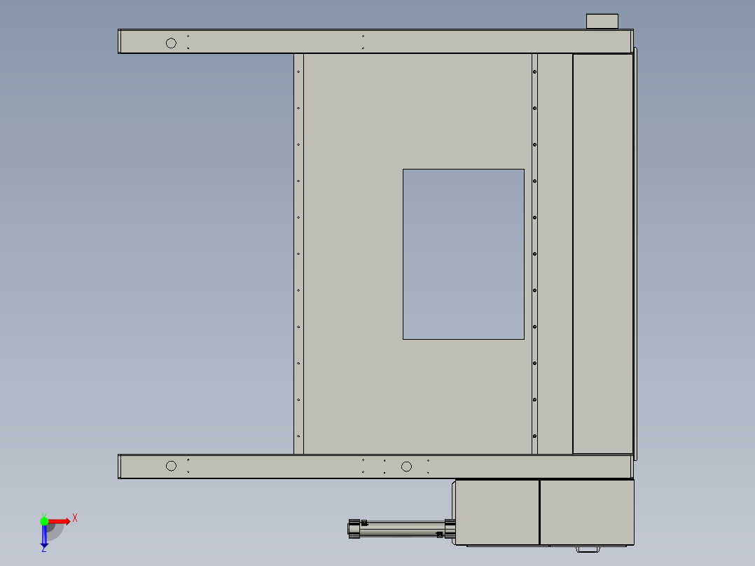 气动卷帘门俯视图