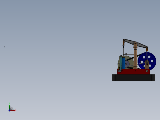 蒸汽机CAD模型前视缩略图