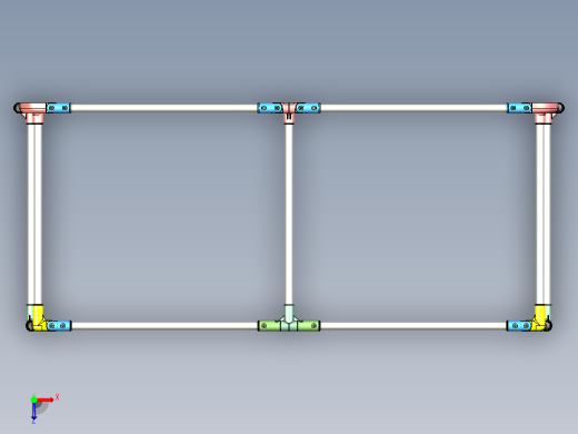 婴儿围床框架俯视缩略图