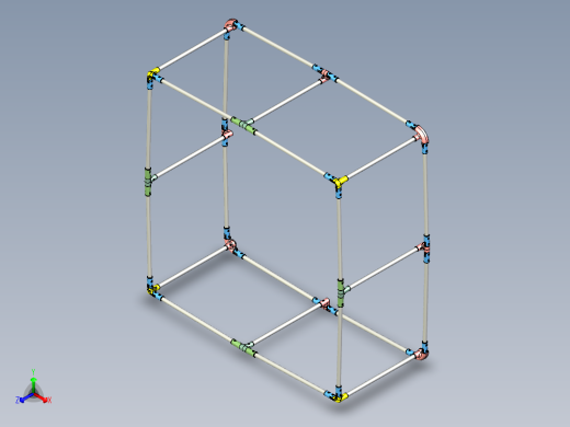 婴儿围床框架正等轴测缩略图