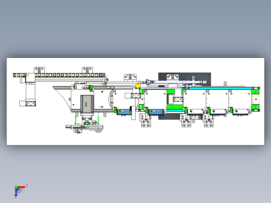 FPC-45主板 FPC 自动插装机俯视图