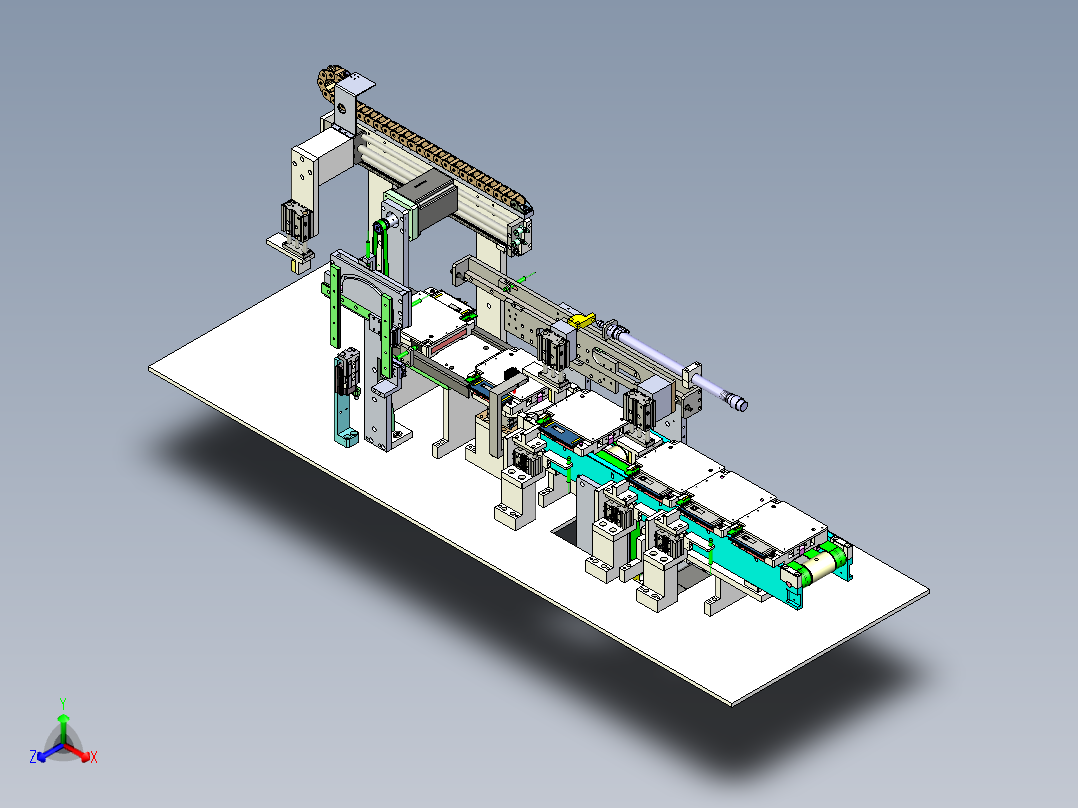 FPC-45主板 FPC 自动插装机正等轴测图