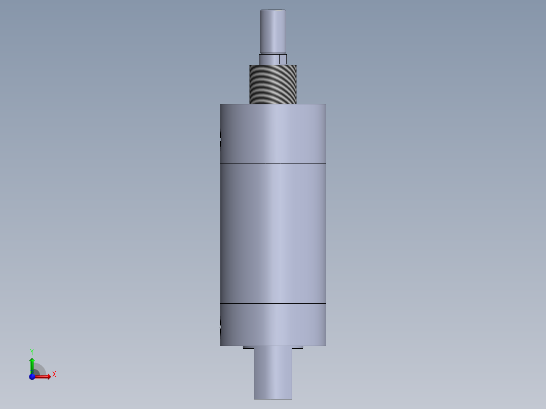 圆形气缸40x12x25毫米前视图