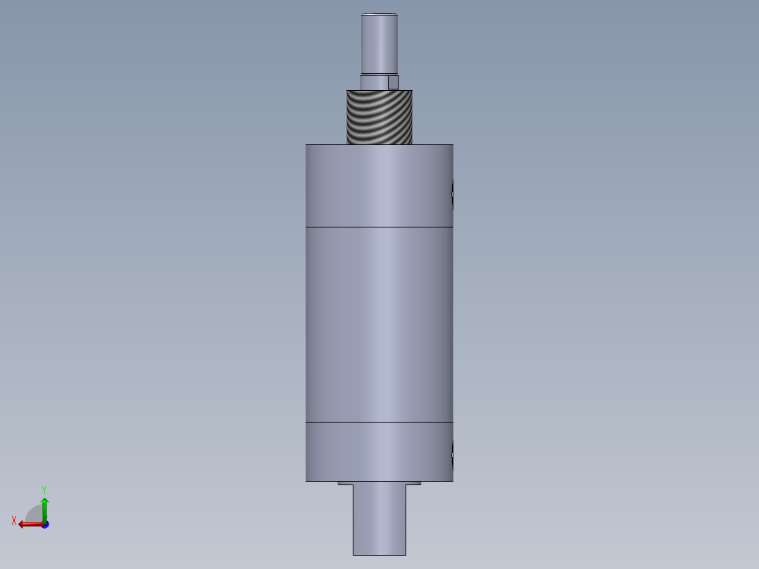圆形气缸40x12x25毫米后视图
