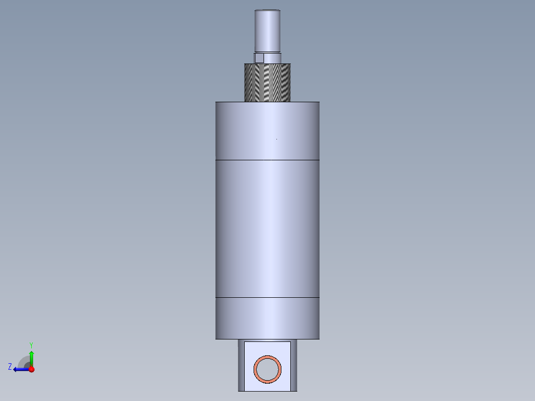 圆形气缸40x12x25毫米右视图