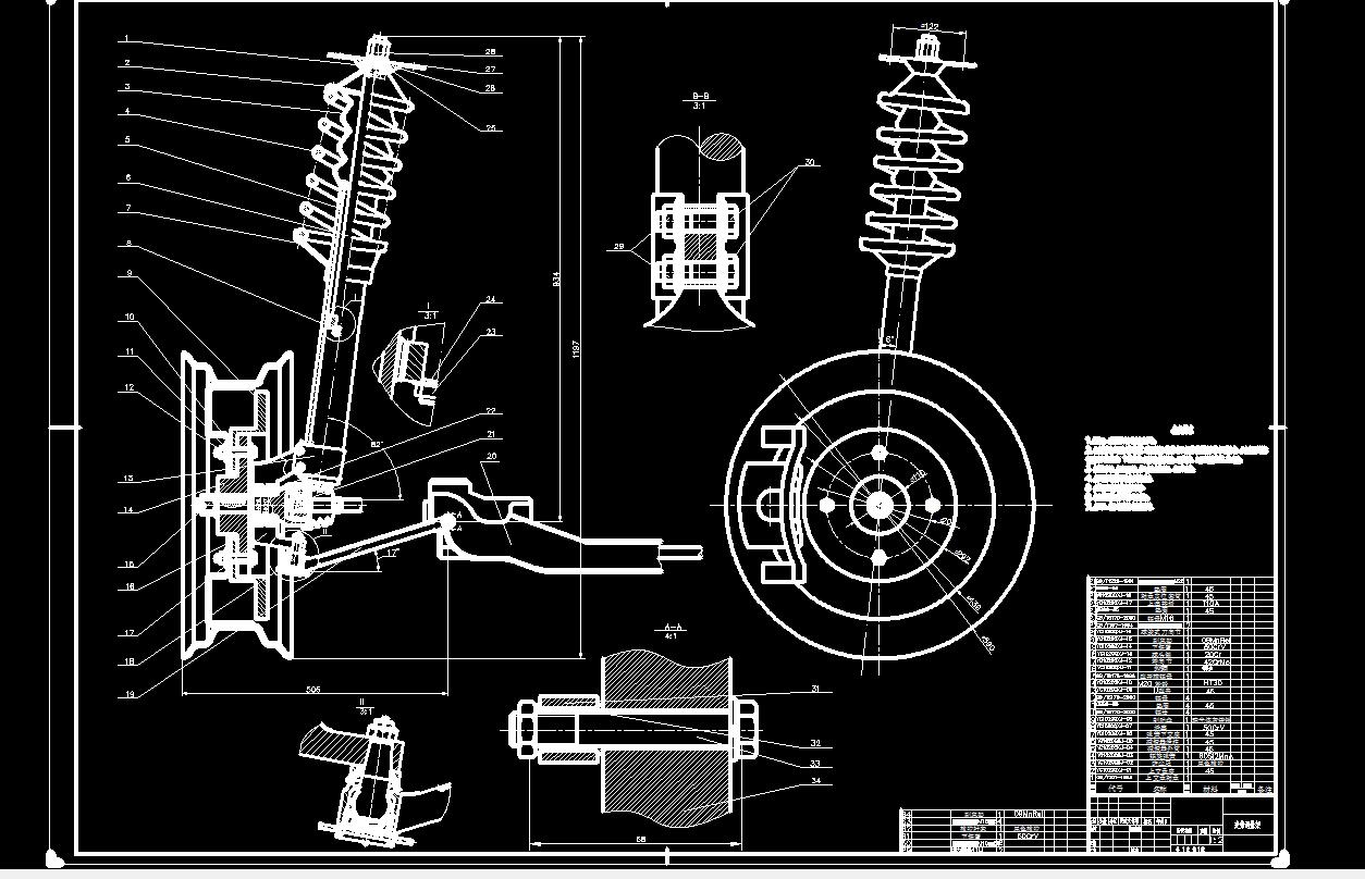 电力驱动轿车麦弗逊式独立前悬架设计（含CAD图纸文档）
