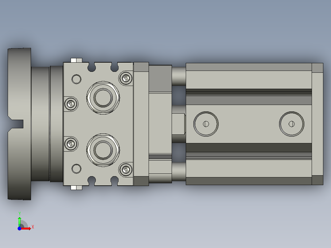 料盘旋转装配体前视图