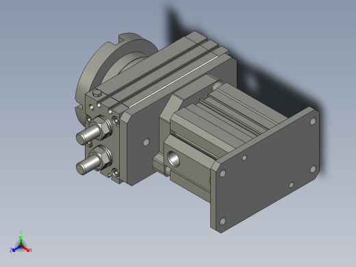 料盘旋转装配体正等轴测缩略图
