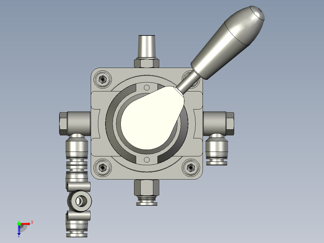 160-000手阀组件俯视图