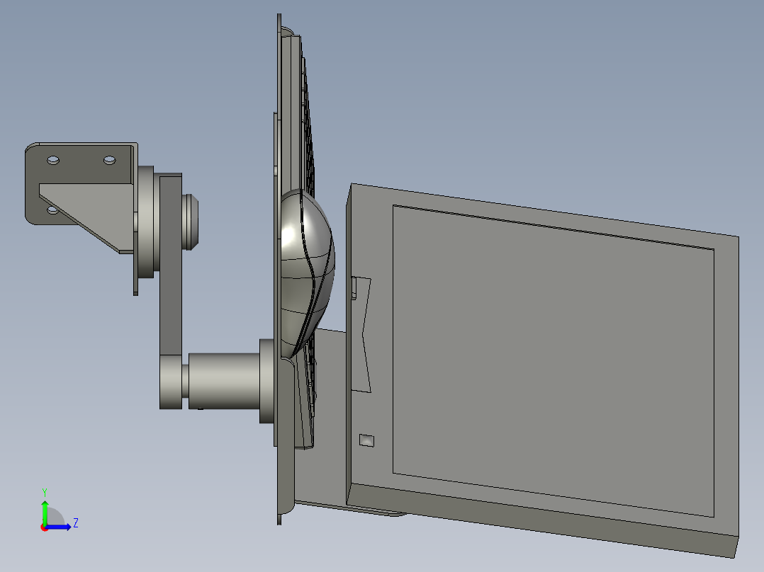 JH-电脑键盘组件左视图