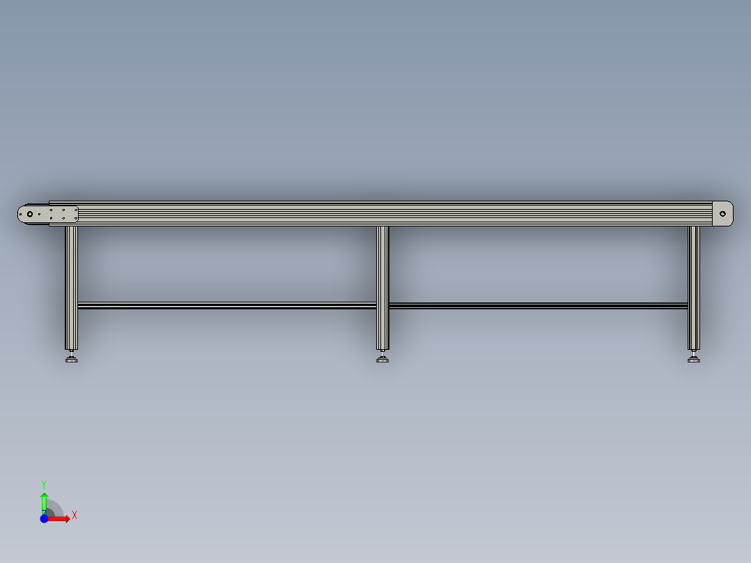 链板线筒输送线c前视图