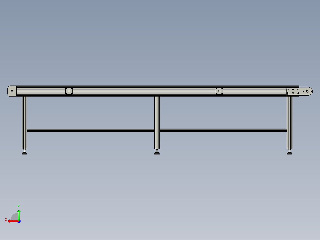 链板线筒输送线c后视图