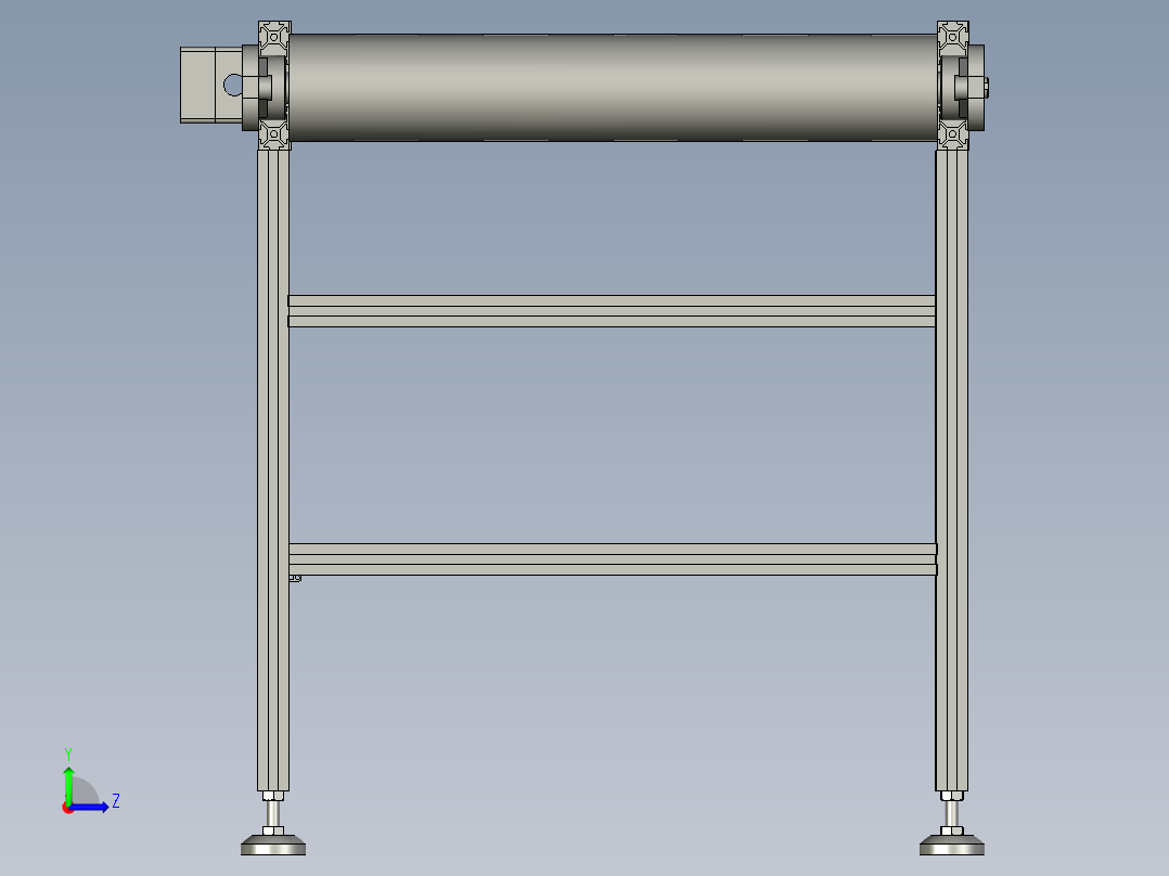 链板线筒输送线c左视图