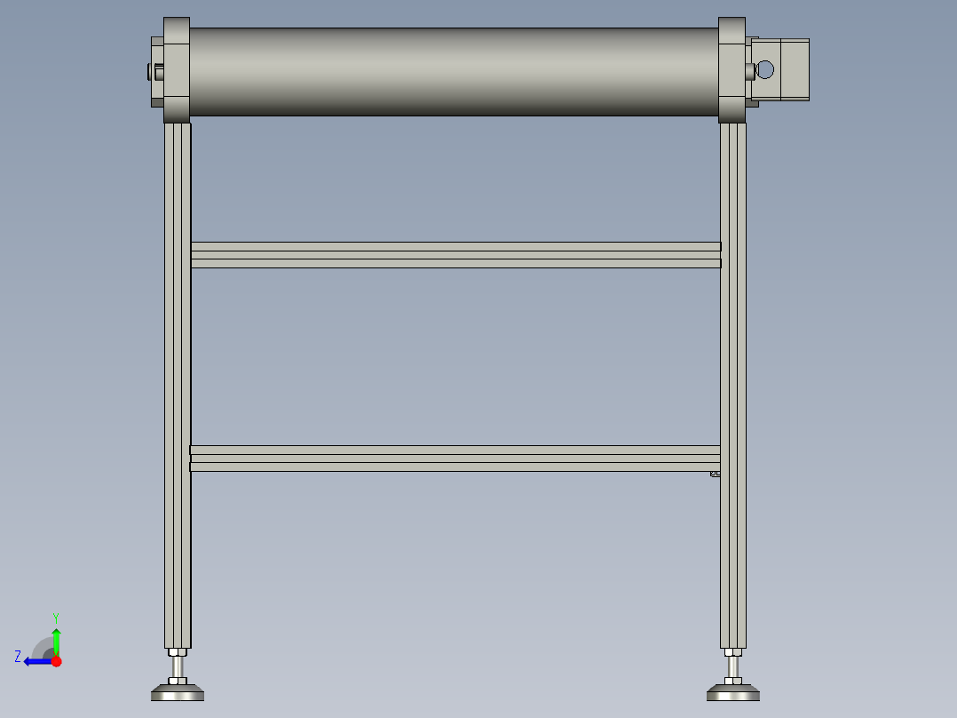 链板线筒输送线c右视图