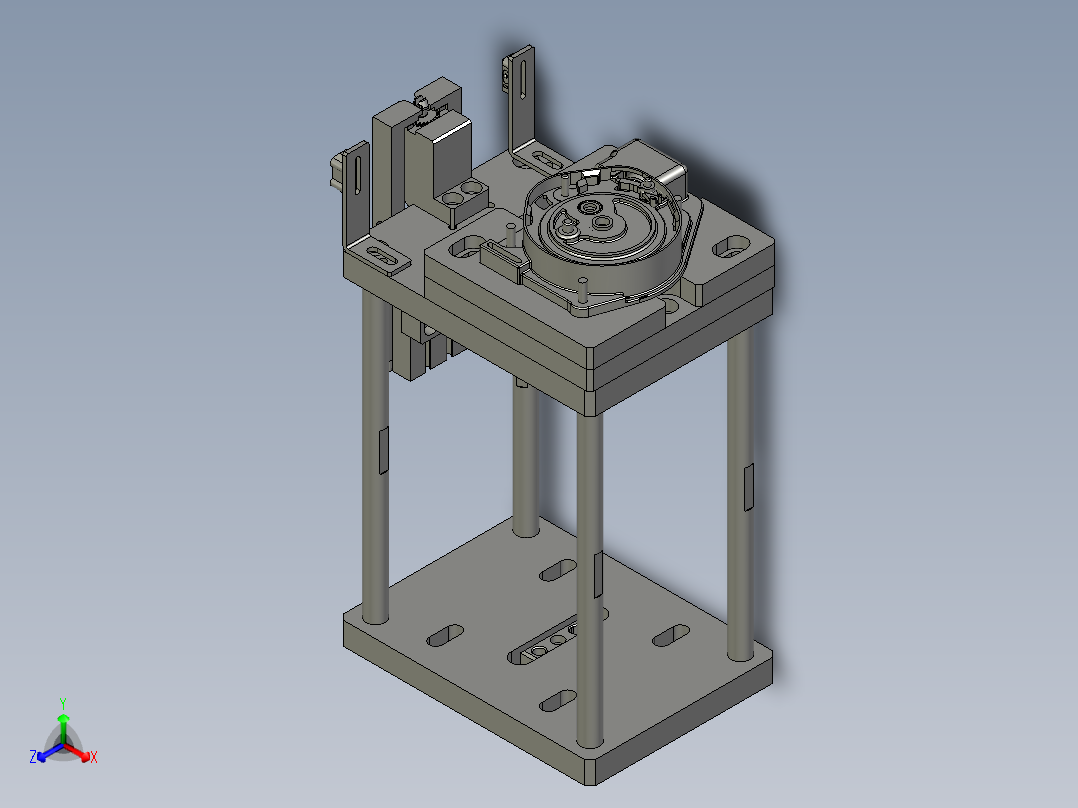 IDK80040D200A-从动齿轮分料定位装置正等轴测图