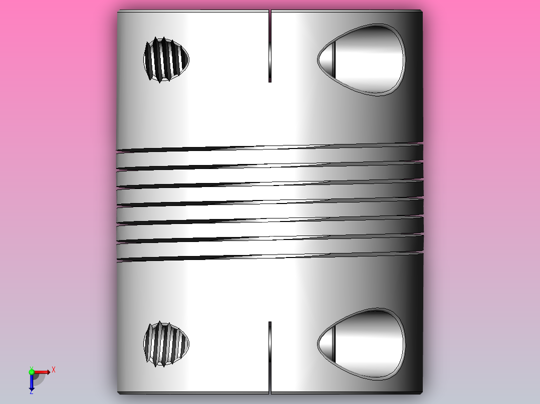 LK2系列 夹紧螺丝固定螺纹式联轴器[LK2-C100]俯视图