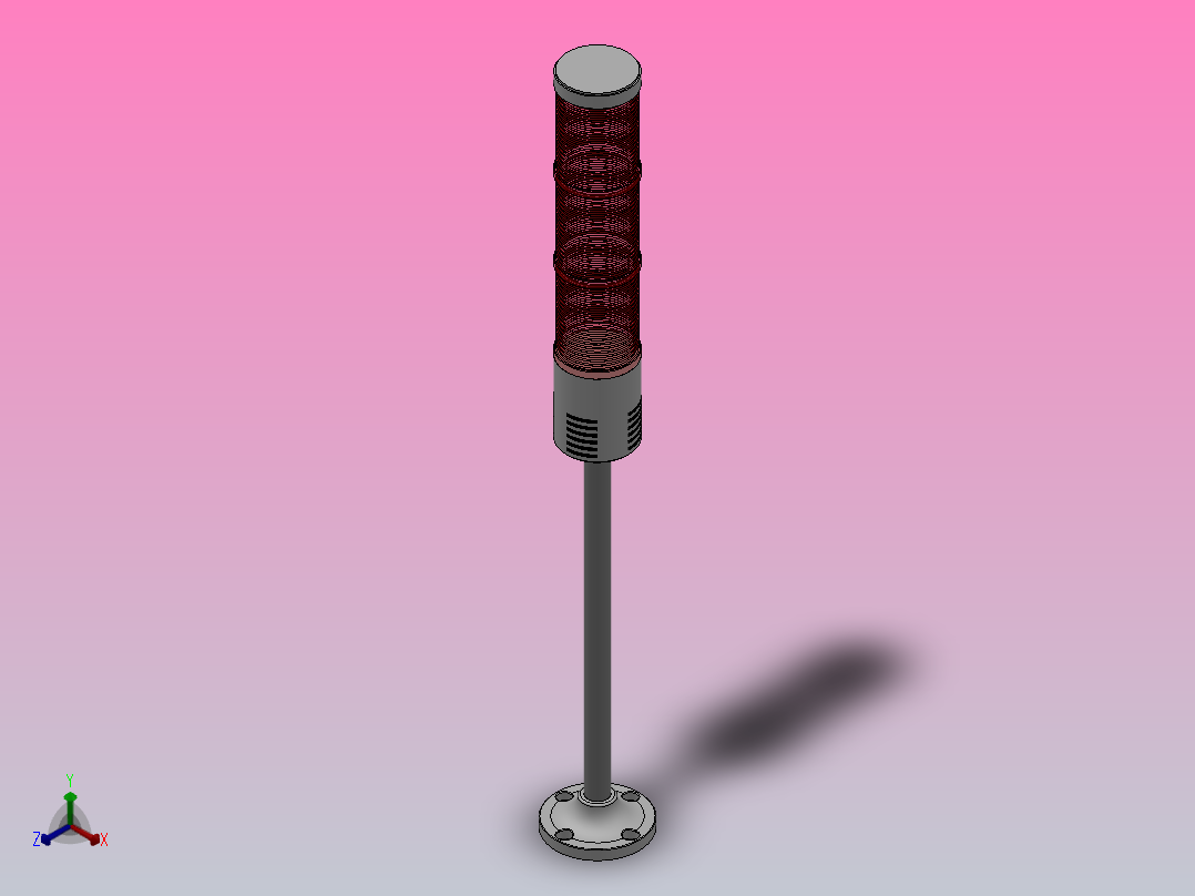 LTA-305多层式警示灯[LTA-305-3]正等轴测图