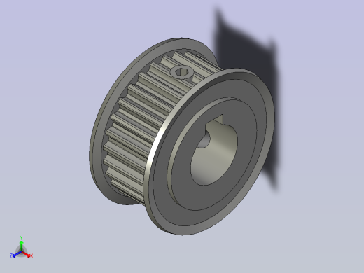 同步带轮_HTPA28S3M100-A-N11_MISUMI00333正等轴测缩略图