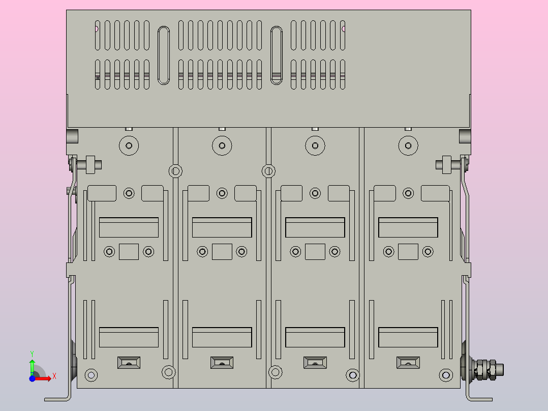 NA1-2000X-800-1600-4P固定万能式断路器三维模型202208前视图