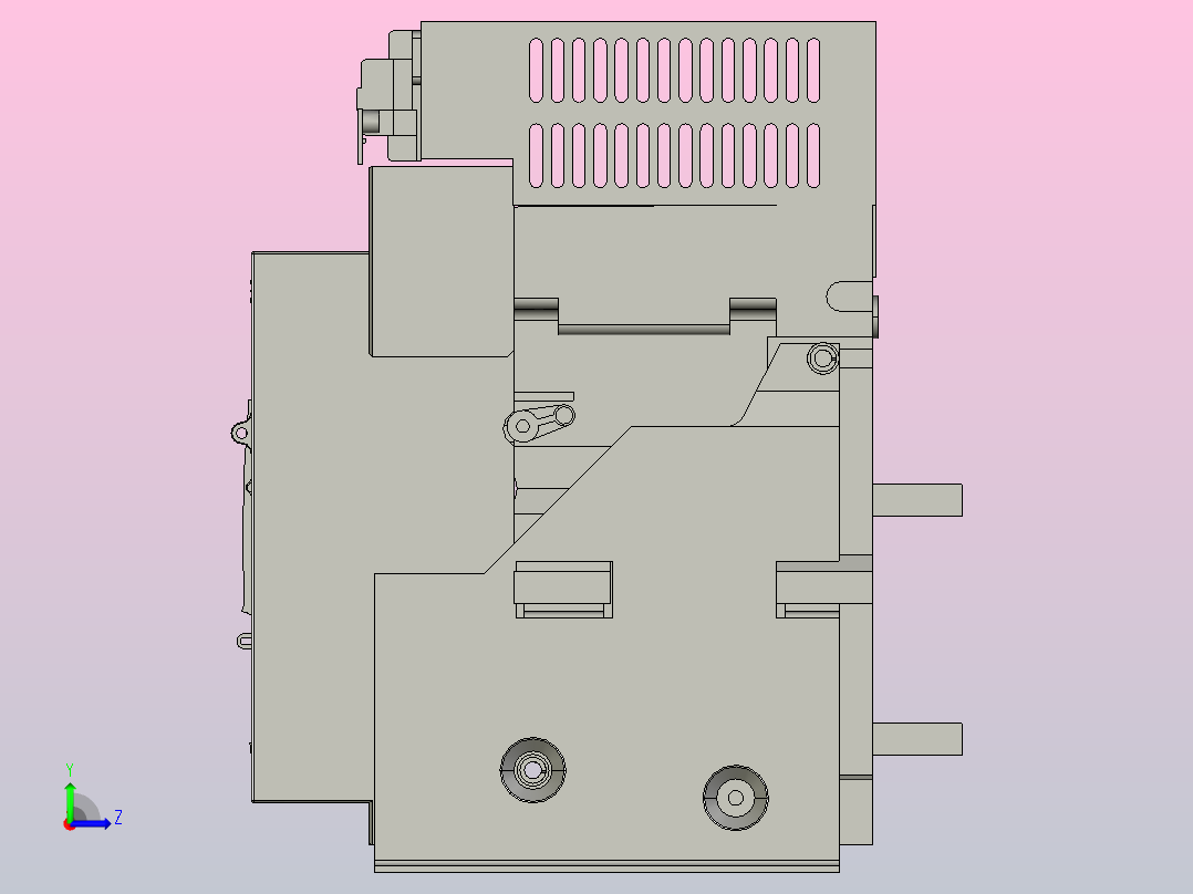 NA1-2000X-800-1600-4P固定万能式断路器三维模型202208左视图