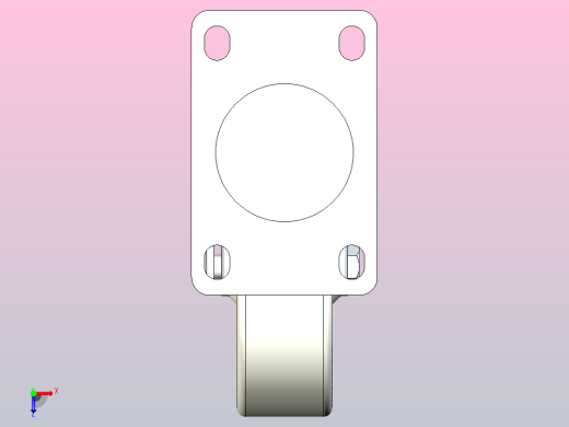 脚轮CKR01-D100-PB俯视缩略图