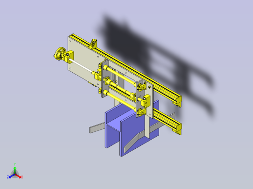 一种装箱机活动式导轨3D图纸