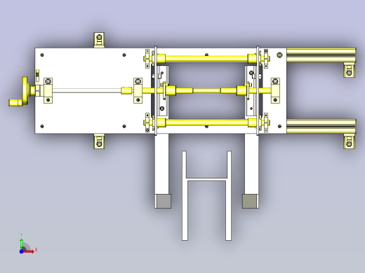 一种装箱机活动式导轨3D图纸前视缩略图