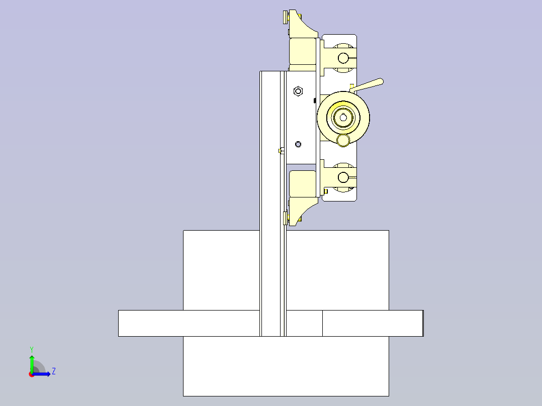 一种装箱机活动式导轨3D图纸左视图