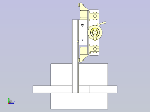 一种装箱机活动式导轨3D图纸左视缩略图