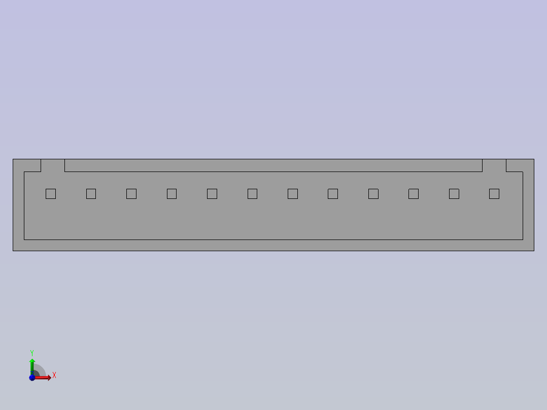 立式--XH2.54-12P前视图
