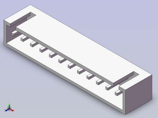 立式--XH2.54-12P正等轴测缩略图