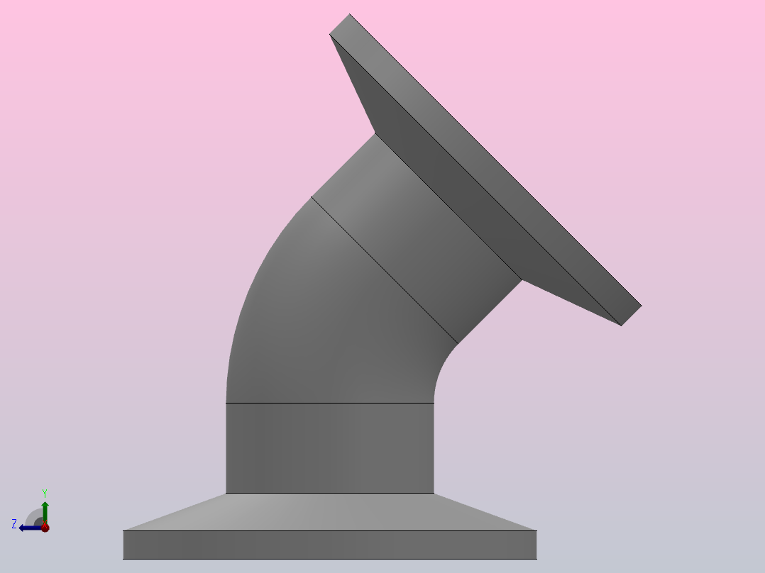 45°快装弯头[DT-17-1.0”]前视图